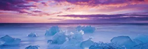 Jokulsarlon Beach at Sunset, Iceland
