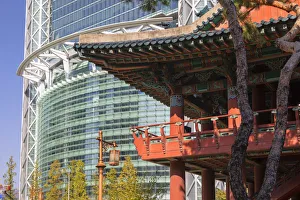 Contrasting Prints: Jong-ro Tower, and Bell Pavilion (Bosingak), Seoul, South Korea