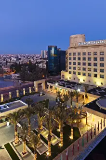 Monarchy Prints: Jordan, Amman, elevated view of Intercontinental Hotel