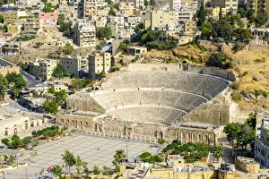 Jordan, Amman Governorate, Amman. 2nd-century Roman theatre on the Hashemite Plaza