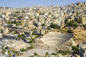 Jordan, Amman Governorate, Amman. 2nd-century Roman theatre on the Hashemite Plaza