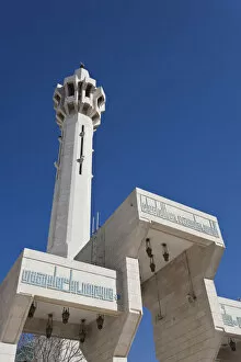 Images Dated 21st September 2011: Jordan, Amman, King Abdullah Mosque, minaret