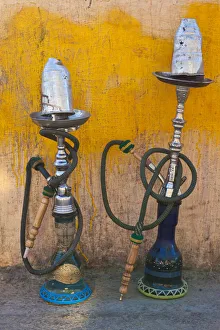 Images Dated 21st September 2011: Jordan, Aqaba, Aqaba beach, sheesha water pipes