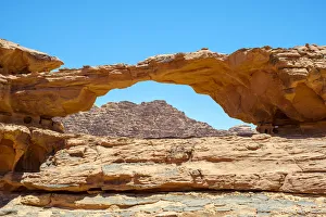 Jordan, Aqaba Governorate, Wadi Rum. Wadi Rum Protected Area, UNESCO World Heritage Site