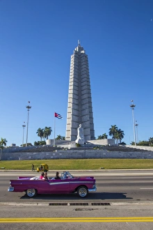 Automobile Prints: Jose Marti memorial, Plaza de la Revolucion, Vedado, Havana, Cuba