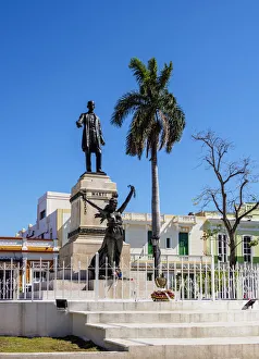Jose Marti Prints: Jose Marti Statue, Libertad Square, Matanzas, Matanzas Province, Cuba