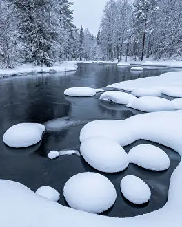 Nordic Countries Prints: Jukkaranpuro in Winter, Lapland, Finland