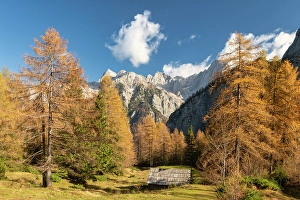 Julian Alps Prints: Julian Alps in Autumn, Triglav National Park, Slovenia, Europe