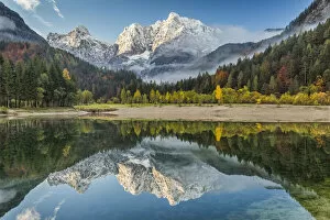 Images Dated 21st December 2020: Julian Alps reflected in Jasna Lake, Slovenia
