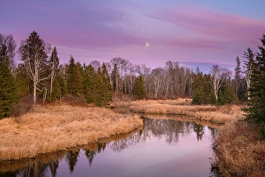 Delicate Prints: Junction Creek at sunset, Greater Sudbury, Ontario, Canada
