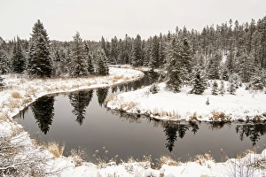 Natural Arch Prints: Junction Creek in winter, Greater Sudbury, Ontario, Canada