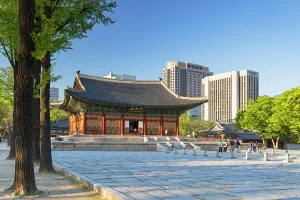 Highrises Prints: Junghwajeon Hall in Deoksugung Palace, Seoul, Seoul Metropolitan Area, South Korea