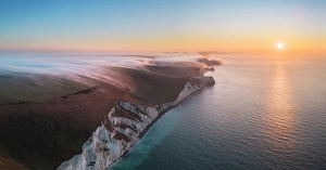 Altantic Prints: Jurassic Coast World Heritage Site, Dorset, England, UK, Feb 2023