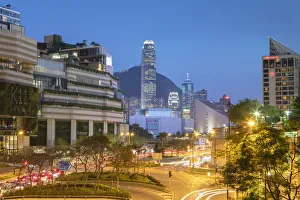 Tsim Sha Tsui Gallery: K11 Atelier and Hong Kong Island skyline at dusk, Tsim Sha Tsui, Kowloon, Hong Kong