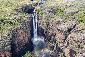 Images Dated 18th January 2017: Kakadu National Park, Top End, Northern Territory, Australia. Jim Jim Falls aerial view