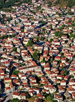 Kalampaka Prints: Kalabaka, elevated view, Meteora, Thessaly, Greece