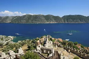 Images Dated 12th April 2011: Kale Castle, Simena, Kekova Island, Lycia, Turquoise Coast, Turkey
