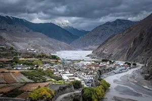 Kali Gandaki Prints: Kali Gandaki river and Kagbeni, Lower Mustang, Nepal