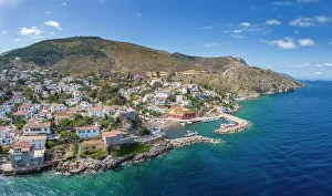 Hydra Town Prints: Kaminia Port near Hydra Town, Hydra (Ydra), Saronic Islands, Greece