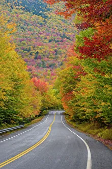 Highway Prints: Kancamagus Highway and autumn foliage, White Mountain National Forest, New Hampshire, USA