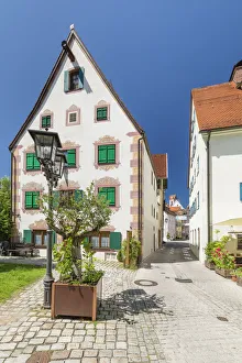 Romantic Road Prints: Kappenzipfel, historische Altstadt von FAossen, Allgaau, Schwaben, Deutschland
