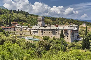 Orthodox Christian Prints: Karakallou Monastery, Mount Athos, Athos peninsula, Greece