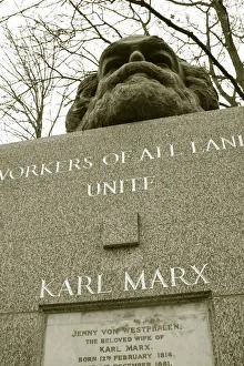 Grave Prints: Karl Marx grave, Highgate Cemetery, London, England