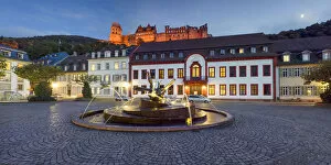 Images Dated 24th February 2017: Karls square panorama in the evening, Heidelberg, Baden-WAorttemberg, Germany