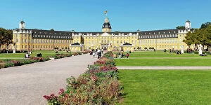 Images Dated 23rd May 2023: Karlsruhe Palace with Palace Square, Karlsruhe, Baden-Wurttemberg; Germany