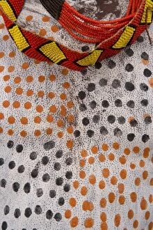 Africa Gallery: Karo Tribesman, body paint (detail), Lower Omo Valley, Ethiopia