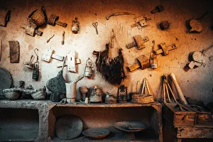 Kasbah Prints: Kasbah Amridil n the oasis of Skoura, in Morocco. Interiors