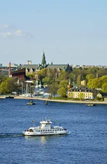 Nordiska Museet Prints: Kastellholmen in the foreground and the Nordiska Musset and the Vasa Museet in
