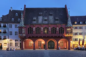 Kaufhaus (historical Merchant's Hall) on MAA¼nsterplatz Square, Freiburg im Breisgau Kaufhaus (historical Merchant's Hall) on MAA¼nsterplatz Square, Freiburg im Breisgau