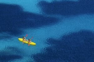 Kayaking, Cala de Sant Vicent, Ibiza, Baleaaric Islands, Spain
