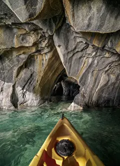 Cavernas De Marmol Prints: Kayaking in Marble Caves, Santuario de la Naturaleza Capillas de Marmol, General Carrera
