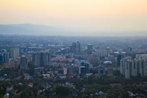 Images Dated 30th November 2011: Kazakhstan, Almaty, View of Almaty city from Kok-Tobe