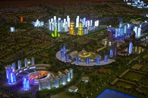 Images Dated 7th November 2011: Kazakhstan, Astana, Kazakhstan, Astana, Palace of Independence, Model of what Astana