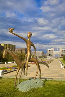 Kazakhstan, Astana, Nurzhol Bulvar - central boulevard, Bayterek Tower
