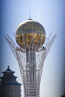 Kazakhstan, Astana, Nurzhol Bulvar - central boulevard, Bayterek Tower