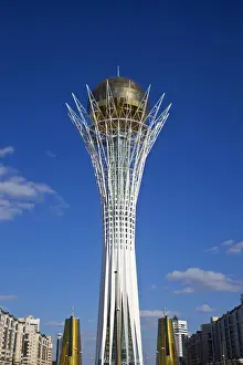 Kazakhstan, Astana, Nurzhol Bulvar - central boulevard, Bayterek Tower