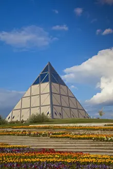 Kazakhstan, Astana, Palace of Peace and Reconciliation pyramid designed by Sir Norman