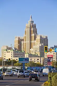Traffic Prints: Kazakhstan, Astana, Traffic on road by Triumph of Astana - a 480-apartment housing estate