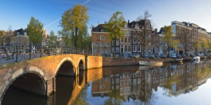 Keizersgracht canal at dawn, Amsterdam, Netherlands