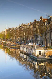 Keizersgracht canal at dawn, Amsterdam, Netherlands