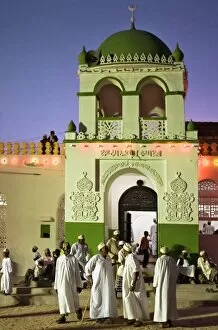 Kenya. The Riyadha Mosque at dusk. The gathering point for Maulidi, the celebration of Prophet MohammedâÂÂs birthday