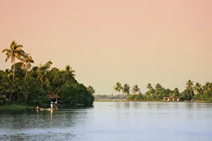 Kerala Backwaters near Allapuzha, Kerala, India