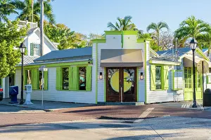 Key West Prints: Kermits Key Lime Colourful facade, Key West, Florida Keys, Florida, USA