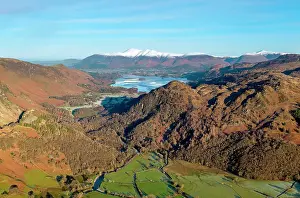 Keswick and Derwent Water, Lake District National Park, Cumbria, England