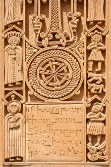 Images Dated 19th September 2019: Khachars at Geghard Monastery (Geghardavank), Kotayk Province, Armenia