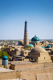 Khiva. Uzbekistan, Central Asia. Roofs and domes